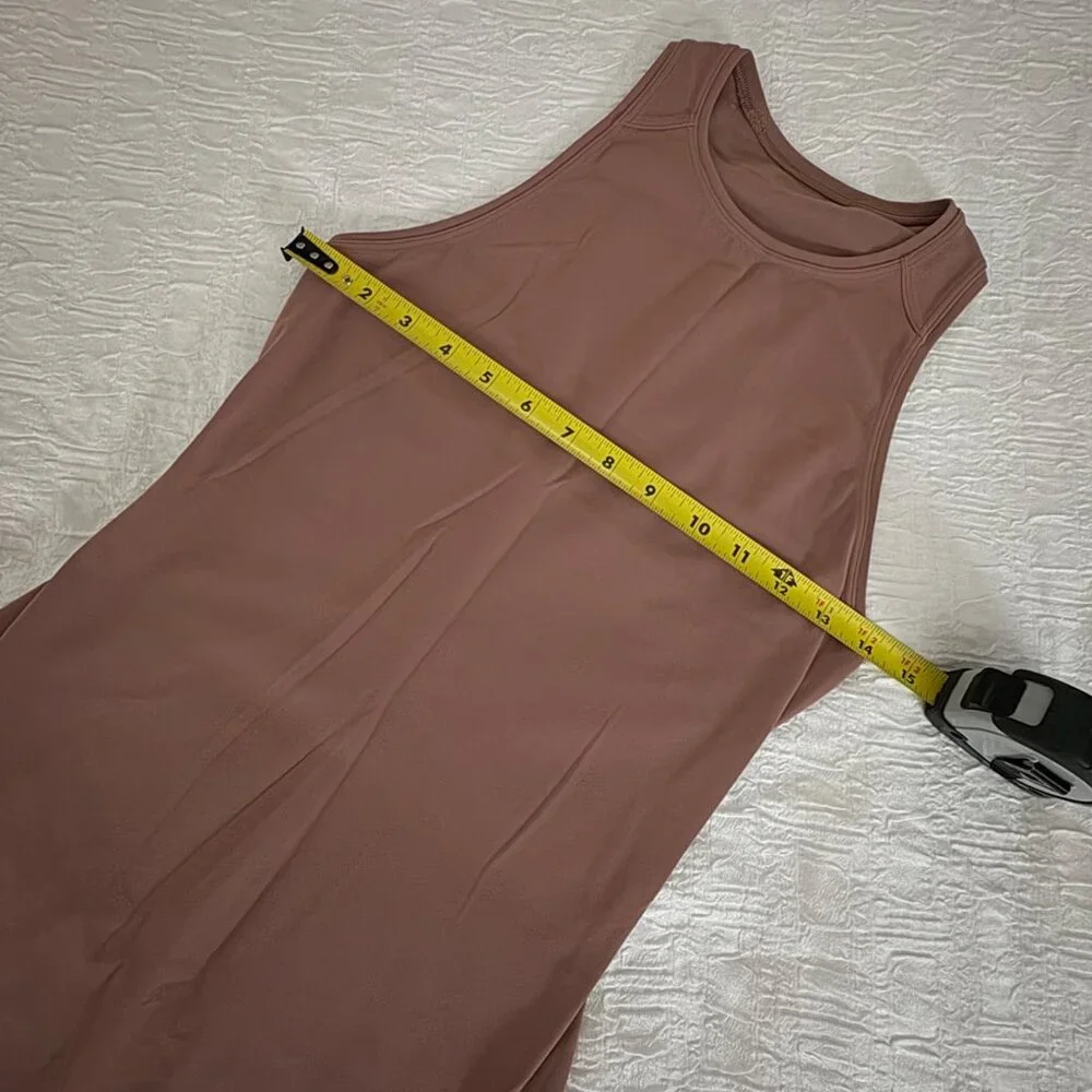 Like New Lululemon Get Going Midi Dress Red Dust Nulu Racerback Tank Size 4 S - Picture 10 of 15